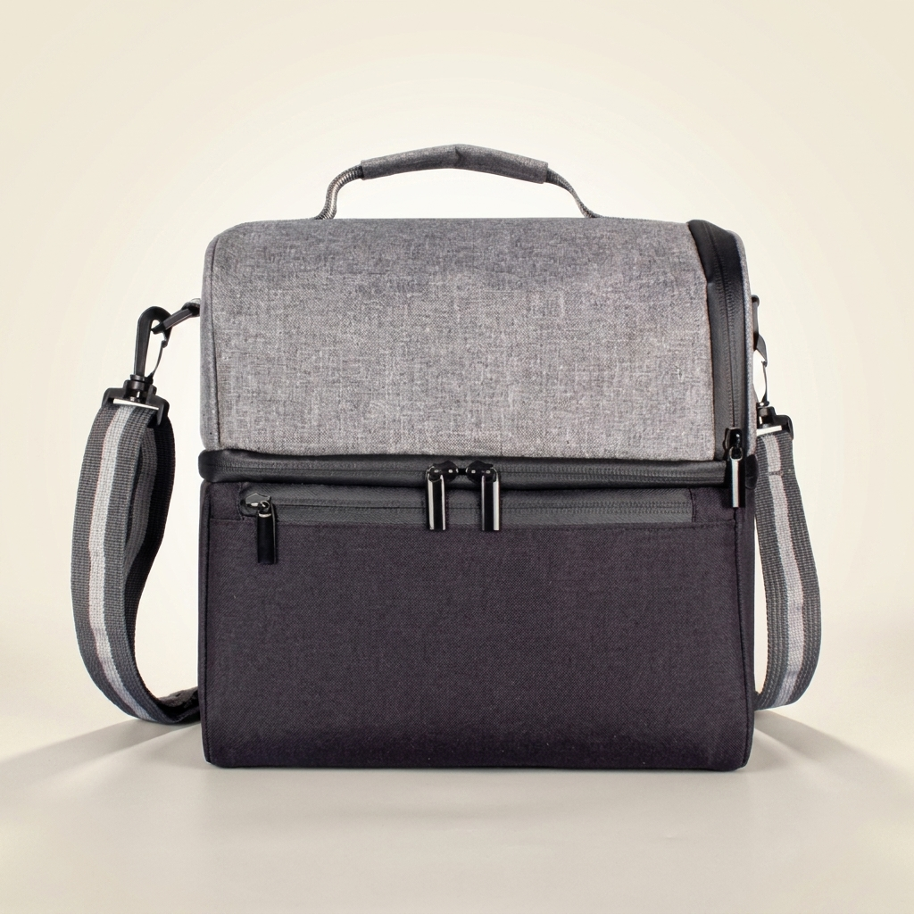 Sac isotherme bandoulière double compartiment - photo studio