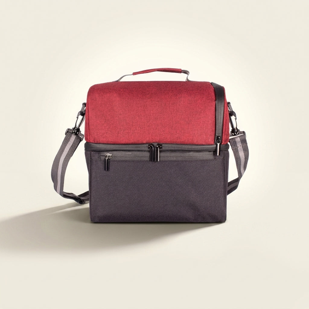 Sac isotherme bandoulière double compartiment - angle 4 - photo studio