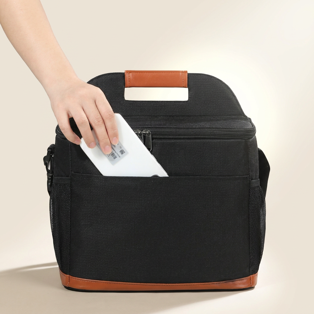 Sac isotherme repas portable - angle 9 - photo studio