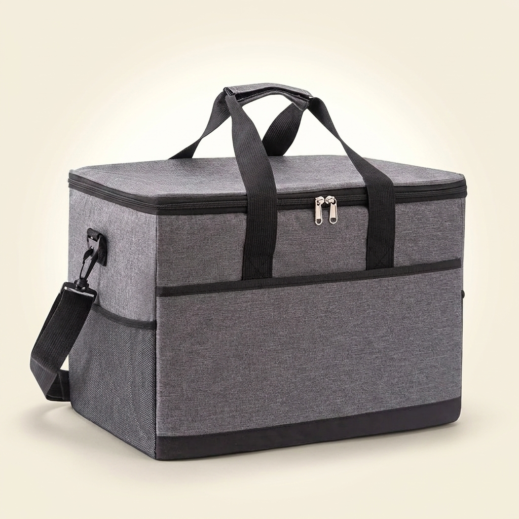 Sac isotherme repas 35L - gris - photo studio