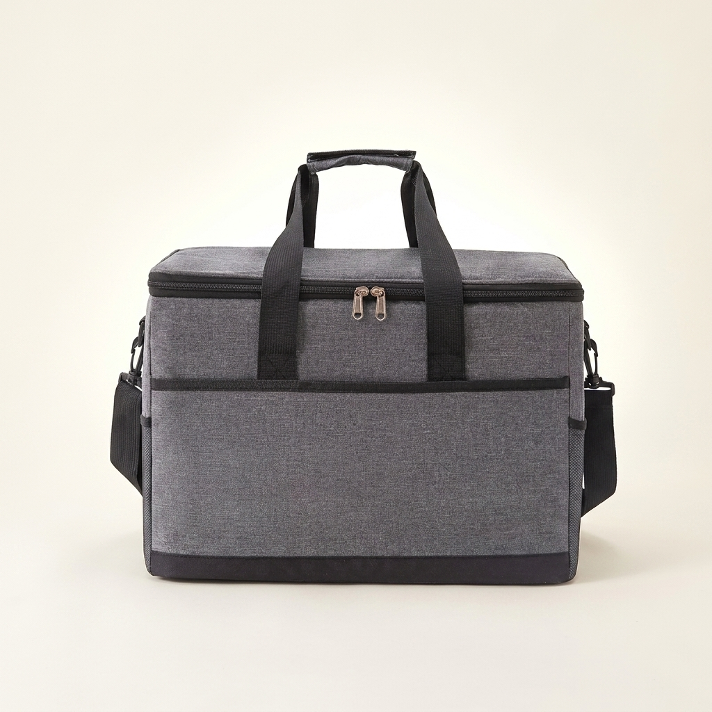 Sac glacière isotherme - variante gris - angle 2 - photo studio