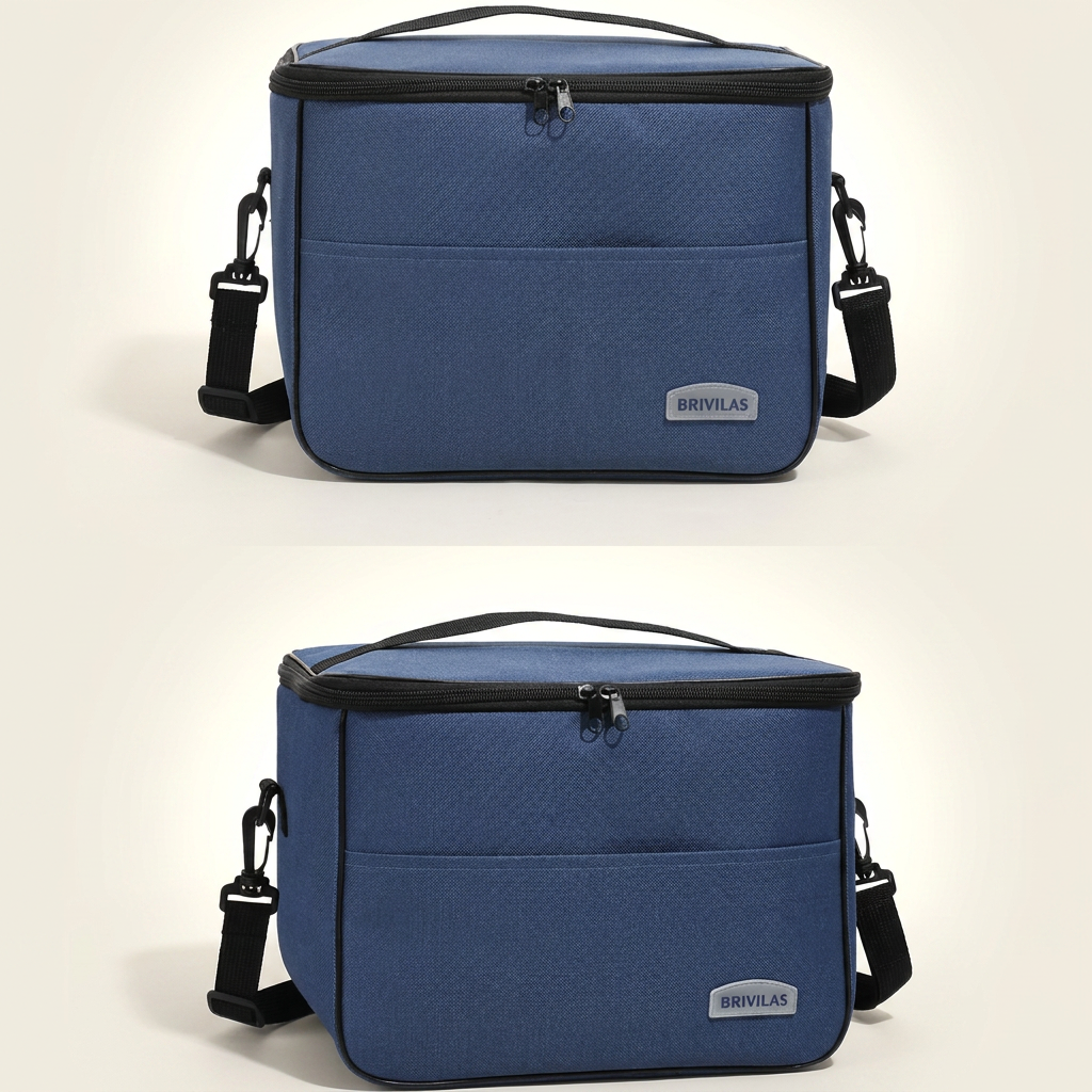 Sac isotherme à bandoulière P11 - bleue de face - photo studio