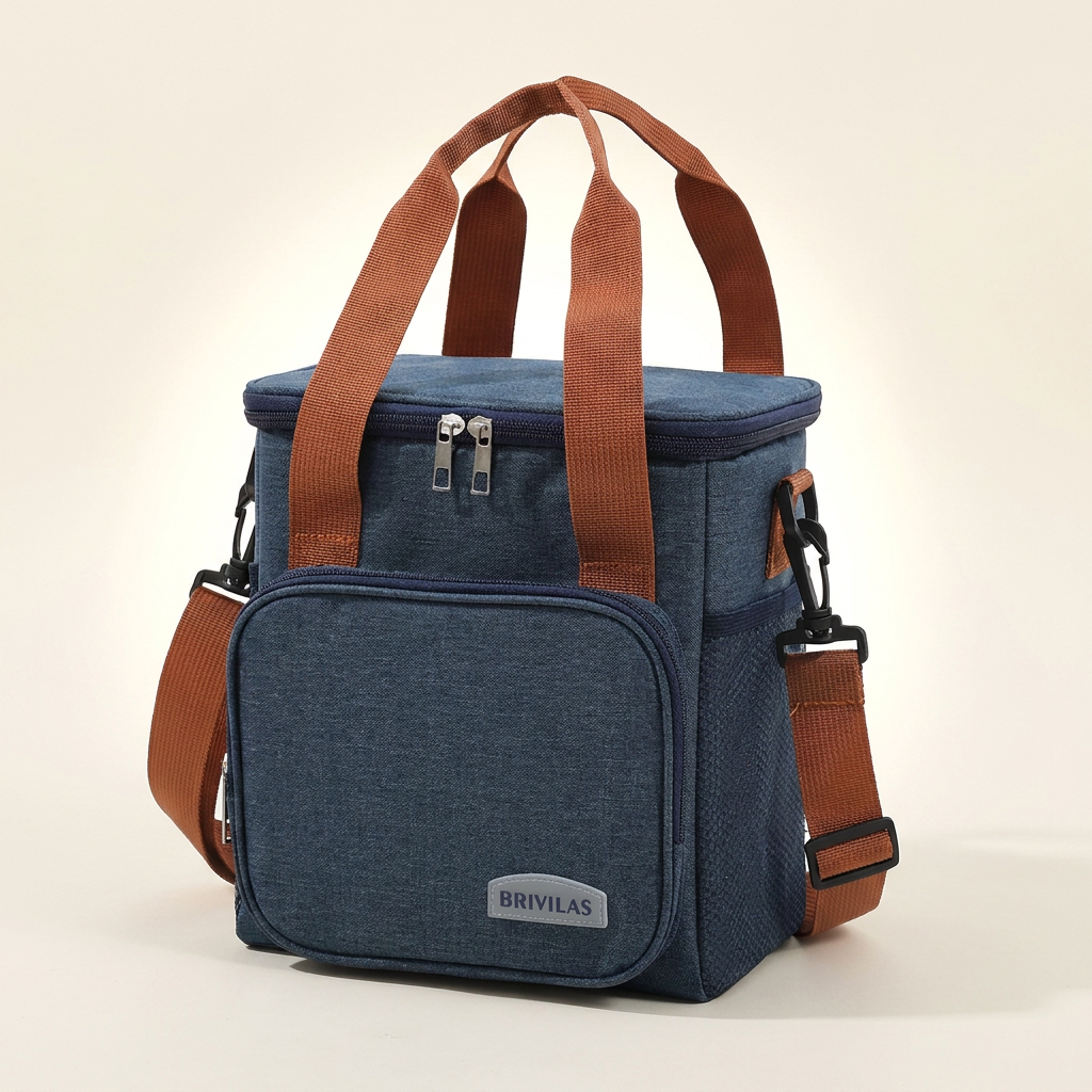 Sac isotherme bandouliere compact - bleue - photo studio