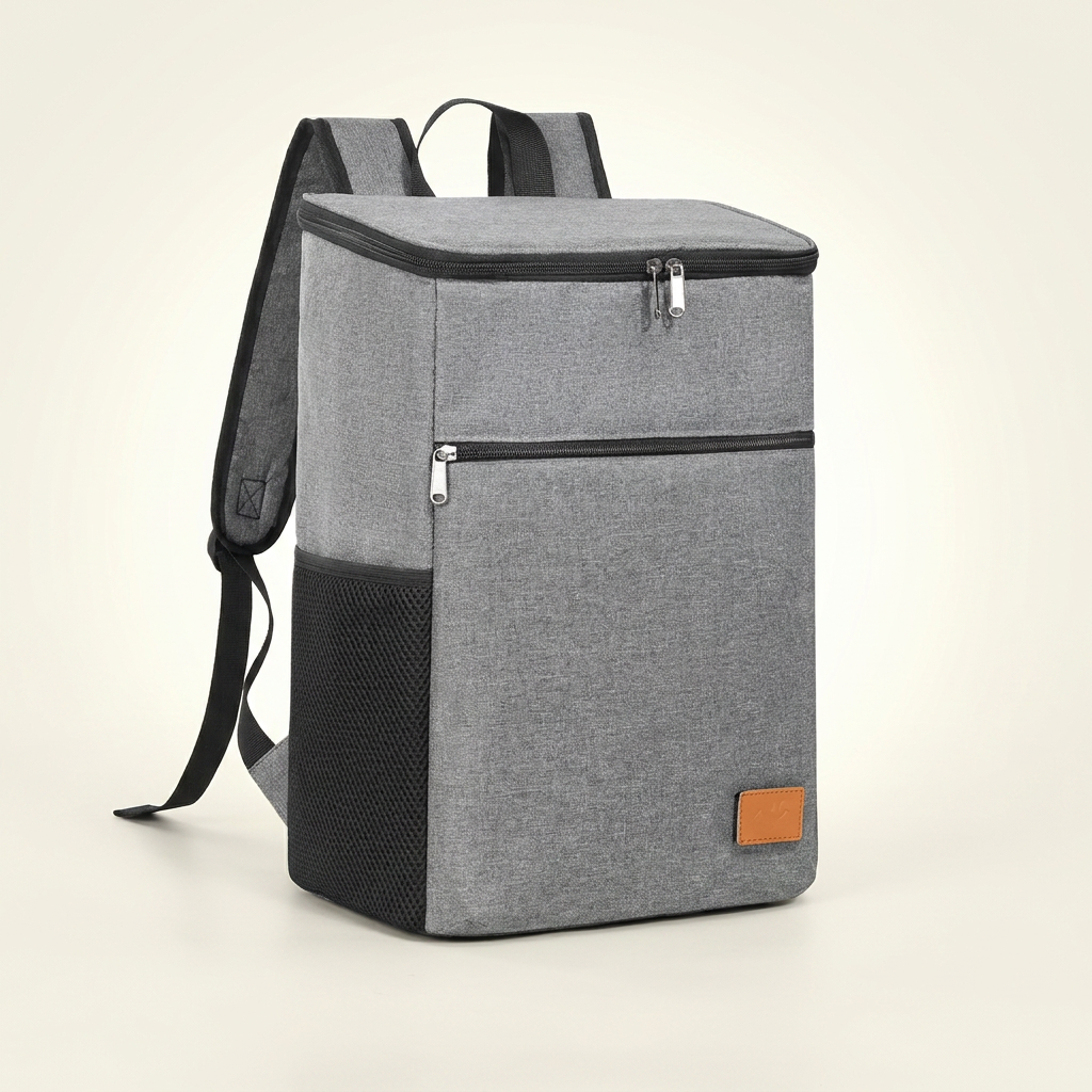 Sac a dos isotherme leger - gris - photo studio