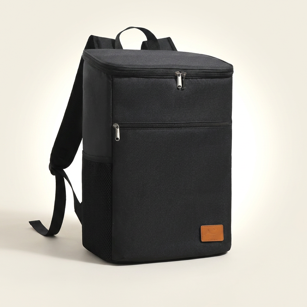Sac a dos isotherme leger - noir - photo studio