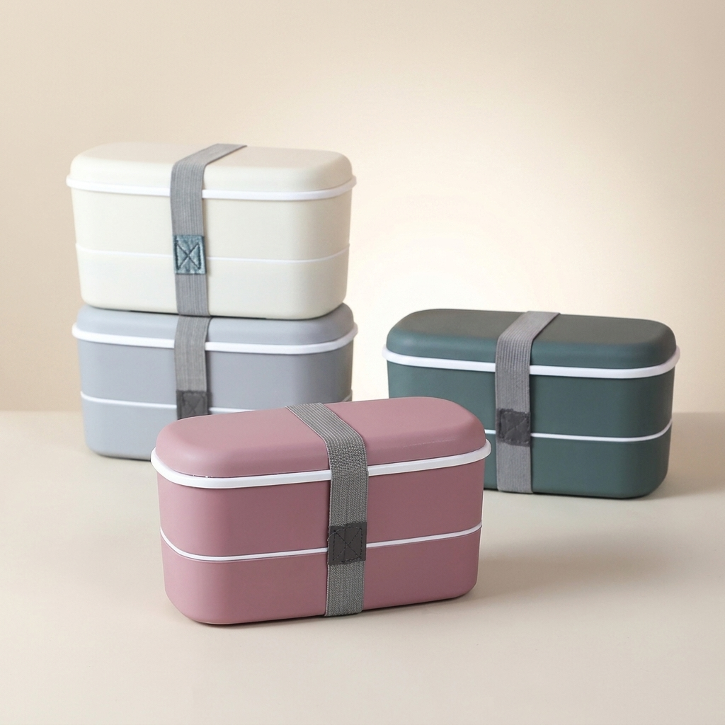 Lunch box bento japonais - blanc - photo studio