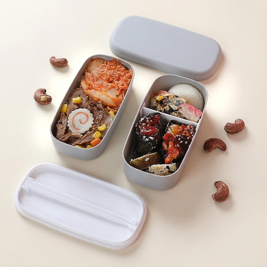 Lunch box bento japonais - vert - photo studio
