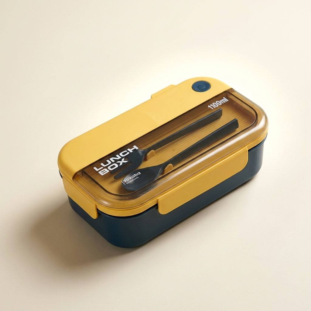 Lunch box avec couvert - photo studio