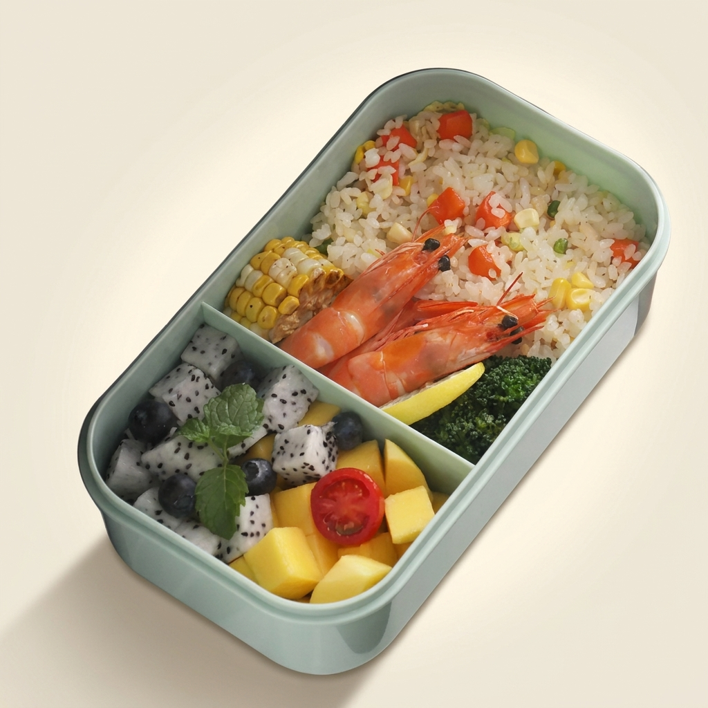 Lunch box avec couvert - photo studio